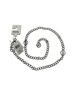 MICHAEL KORS Women Silver MK Logo Stainless Steel Metal Chain Belt 55275... - $551.90 MXN