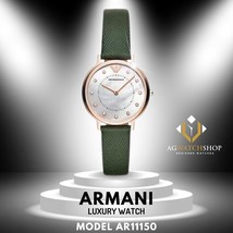 Emporio Armani Women Quartz Green Strap Mother Of Pearl Dial 32mm Watch AR11150 - $130.91