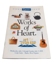 1998 Mountain State Art &amp; Craft Fair Ad Booklet Program Cedar Lakes Ripl... - $14.00