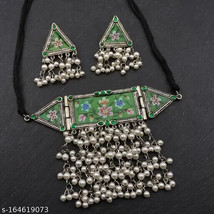 Indian Trending German Silver Women Jewelry Set Traditonal Kundan Jewelry SET B - £6.18 GBP
