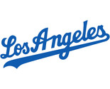 REFLECTIVE Retro Script Los Angeles Dodgers decal sticker window hard ha... - $5.99+
