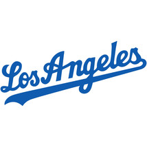 REFLECTIVE Retro Script Los Angeles Dodgers decal sticker window hard hat LA - £4.74 GBP+