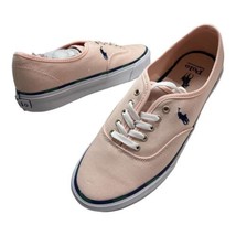 Polo Ralph Lauren Sneakers Mens 8 Pink Lace Up Low Top Plaid Trim Countr... - $37.04