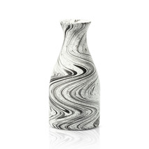 Beauty in Nature White and Black  Stain Mango Tree Wood Bottle Shaped Vase - $20.58
