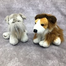 Ganz Webkinz Collie &amp; Schnauzer Dog Plush Stuffed Animal  NO CODE - £10.95 GBP