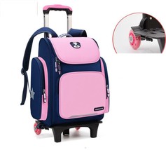 Children School Rolling backpacks bag for kids School backpack On wheels For Gir - £77.97 GBP