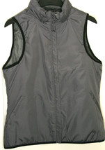 Canadian Guru Sportswear Outdoor Vest Zip Out Hood Womens M Gray Black Zip Front - £12.00 GBP
