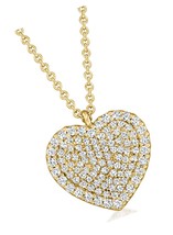 Diamond Heart Pendant Necklace in - £2,006.96 GBP