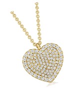 Diamond Heart Pendant Necklace in - £1,997.30 GBP