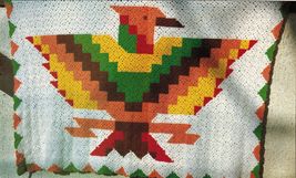 Crochet Southwest Firebird Native Indian Art Pottery Wisconsin Afghan Patterns - £7.86 GBP