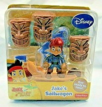 Disney&#39;s Jake and The Never Land Pirates Jake&#39;s Sailwagon Age 3+ by Fisher-Price - £19.51 GBP