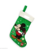 Disney Store Mickey Mouse Christmas Stocking Green 2014 New - $59.95