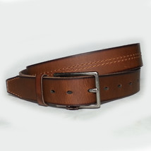 FRYE Men Brown Genuine Leather Belt Size 36 NWT - £38.27 GBP