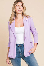 Culture Code Button Up Long Sleeve Slit Blazer - £31.28 GBP