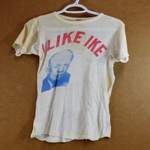 I Like Ike T-Shirt Mens M Hadson Ever White Finish 1950s Eisenhower Camp... - £247.62 GBP
