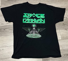 Space Caravan Retro 80&#39;s Short Sleeve T-Shirt Black Size Approximate Medium - £7.66 GBP