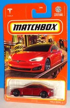 Matchbox 2024 MBX Metro #89 Tesla Model S Mtflk Red - £2.24 GBP