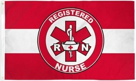 Registered Nurse Flag 3x5 ft RN First Aid Nursing Care Red White Medical - £12.75 GBP