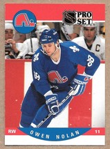 1990-91 Pro Set #635 Owen Nolan Quebec Nordiques RC Rookie - £1.43 GBP