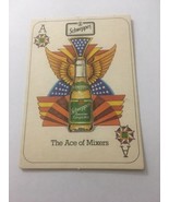 Vintage Schweppes Beer Drink Coaster Ace Playing Card 6” H X 4” W - £4.48 GBP