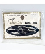 Vintage 1950s Goody Bobby Hair Pins Bob 4 Pieces Silver Rhinestone New P... - $24.99