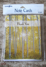 LEANIN TREE Thank You #35978~8 Notecards~Blank Inside~Aspen Tree Forest~ - £6.12 GBP