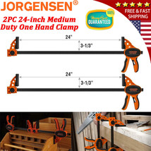Jorgensen 2 Pack 24&quot; Spreader/Bar Clamp Set One-Hand Medium Duty E-Z Hold Clamp - £78.03 GBP