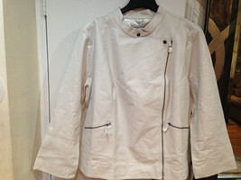 Women&#39;s Church Winter 100% genuine leather moto White jacket coat plus 1... - £157.89 GBP