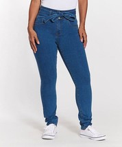 MSRP $46 Dollhouse Blue Tie-Belt Skinny Jeans Size 7 NWOT - £7.77 GBP