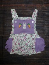 NEW Boutique Baby Girls Easter Bunny Floral Ruffle Romper Jumpsuit - £8.84 GBP