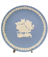Wedgwood 1989 Mother&#39;s Day Round Plate or Dish ~ White on Pale Blue Jasp... - $12.99
