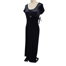 Classic Beauty! Vtg 80s 90s Papell Boutique Black Velvet Evening Dress S... - $67.32