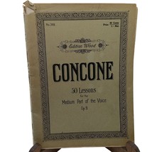Antique Sheet Music, Concone 50 Lessons for Medium Part of Voice Op 9 Ed... - £7.01 GBP