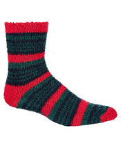 Club Room  Lot of 3 Cozy Holiday Stripe Socks Red/Green Multi-One Size - £12.31 GBP