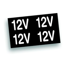 4X Electrical System 12V DECAL willys 12 volt M37 M38 us army military 1 Inch W - £7.93 GBP