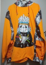 Chief Panda Native American Hoodie Orange 2XL  - $450.00