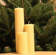 Handmade 100% Pure Beeswax Candles Cotton Wick - £8.30 GBP+