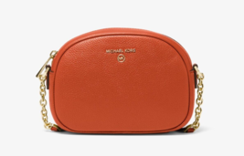 New Michael Kors Jet Set Charm Small Oval Camera Crossbody Deep Orange /Dust bag - £81.93 GBP