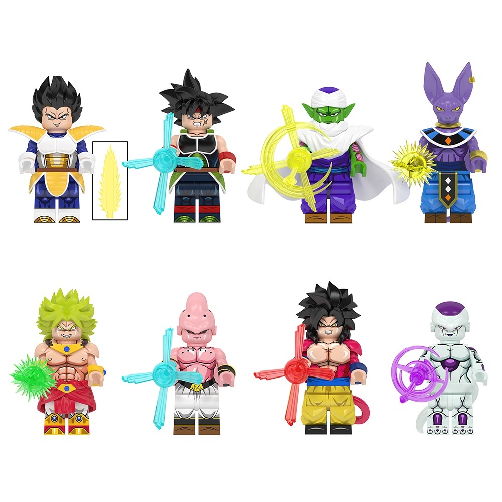 Dragon Ball Goku Vegeta Piccolo Frieza Beerus Majin Buu 8pcs Minifigure Building