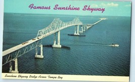 Bridges Postcard Sunshine Skyway Bridge Across Tampa Bay Posted 1966 - £4.63 GBP