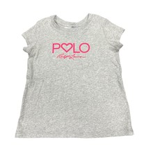 POLO RALPH LAUREN Grey Girls Cotton Logo Polo Printed S/S Tee Shirt,  2/... - $19.79
