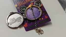 Disney Pin Mickey Pumpkin with Spider Hinged Happy Halloween 2015 LE 2000 image 2