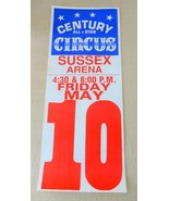 Awesome vintage 35 x 14 inch Century All Stars Circus advertising poster - $20.00