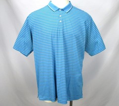 Cutter &amp; Buck Polo Shirt Men&#39;s Sz XXL Casual Activewear Striped Blue App... - £17.71 GBP