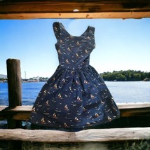 Polo Ralph Lauren Girl&#39;s Blue Dress Size 2T Sailboat Ocean Seagull Sleev... - £12.62 GBP