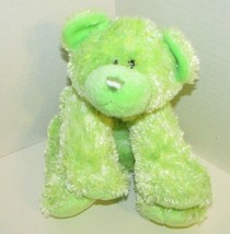 WIshpets green plush teddy bear Karl soft furry seated floppy beanbag st... - £11.60 GBP