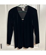 Women&#39;s J.R. Nites Elegant Black Velvet Jacket, clasp closure, Petite Me... - $798.02 MXN