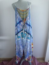 CAMILLA Franks Blue Silk Long embellished Dress with Overlay sz 1 - £103.36 GBP