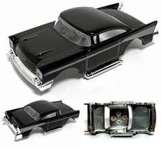 2023 Ho Af Xtras 1957 Custom Low ’57 Chevy Bel Air Slot Car Body Glossy Black - £14.15 GBP
