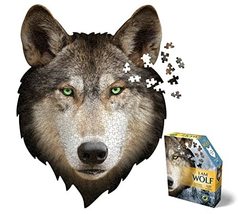 Madd Capp Puzzles - I AM Wolf - 550 Pieces - Animal Shaped Jigsaw Puzzle - £21.41 GBP